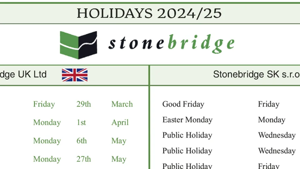Factory Annual Holidays 2024/25